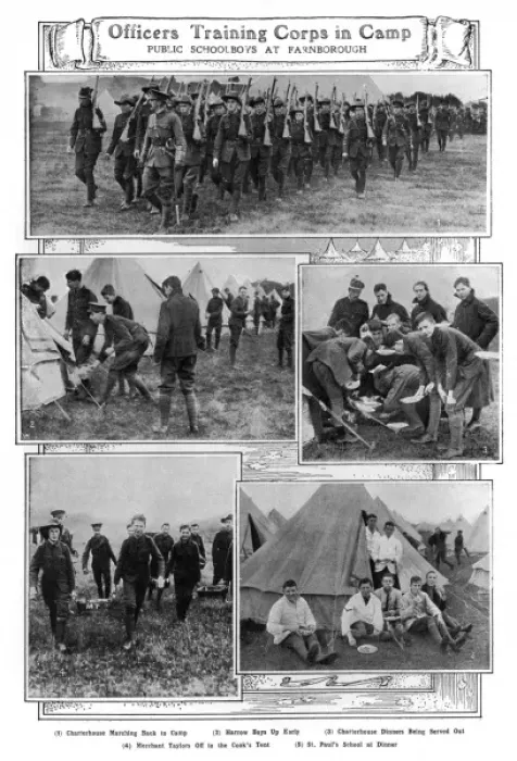 Framed Print : Officer Training Corps at Camp, 1909 Framed Print : Officer Training Corps at Camp, 1909