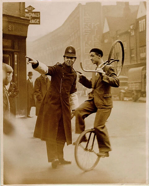 Officer and Unicyclist