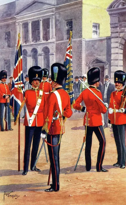 Framed Print : Officers with Colours, Royal Dublin Fusiliers Framed Print : Officers with Colours, Royal Dublin Fusiliers