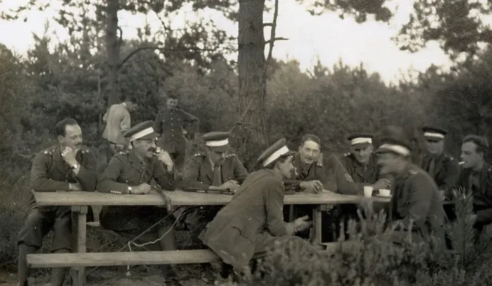 Framed Print : Officers of The Welsh Guards at Pirbright Camp Framed Print : Officers of The Welsh Guards at Pirbright Camp