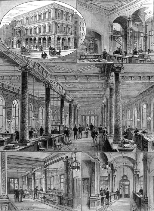 Framed Print : Offices of the Atlas Assurance Company, London, 1894 Framed Print : Offices of the Atlas Assurance Company, London, 1894