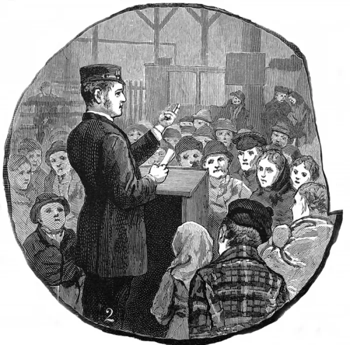 Framed Print : Official at the Castle Garden Depot, New York, 1886 Framed Print : Official at the Castle Garden Depot, New York, 1886