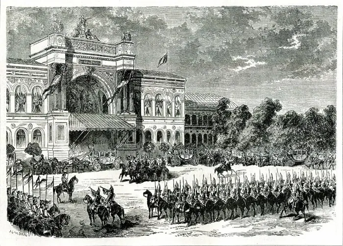 Framed Print : Official opening of the Paris Exhibition of 1867 Framed Print : Official opening of the Paris Exhibition of 1867
