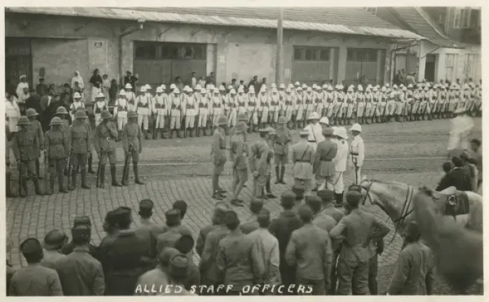 Framed Print : Official parade with Allied Staff Officers - Turkey Framed Print : Official parade with Allied Staff Officers - Turkey