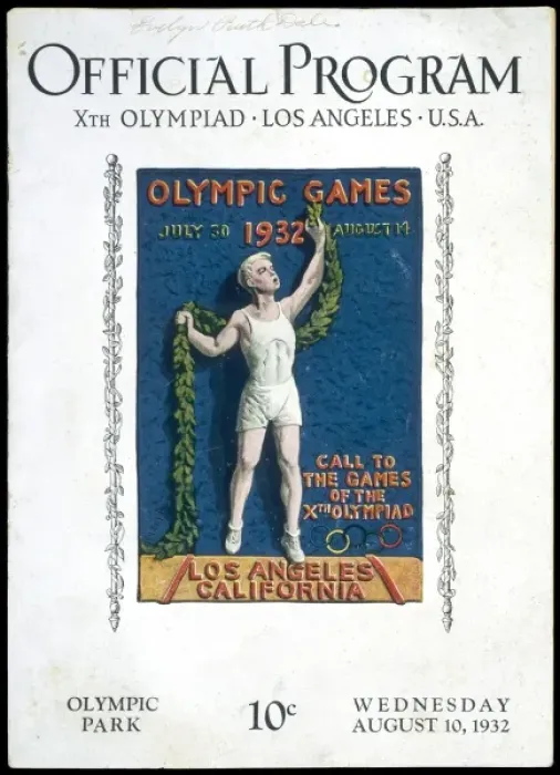Framed Print : Official Programme for the 1932 Olympic Games in Los Angeles Framed Print : Official Programme for the 1932 Olympic Games in Los Angeles