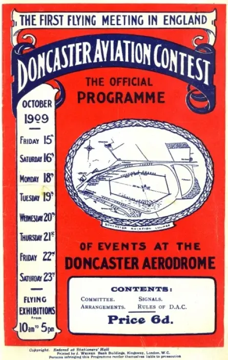 Framed Print : Official programme for the Doncaster Aviation Contest Framed Print : Official programme for the Doncaster Aviation Contest