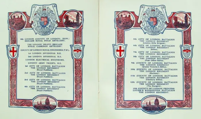 Framed Print : Official programme - Triumphal March of the London Troops Framed Print : Official programme - Triumphal March of the London Troops