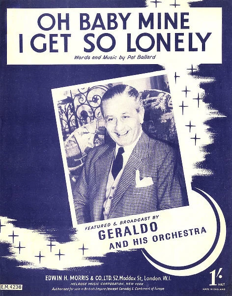 Oh Baby mine I get so lonely - Music Sheet Cover