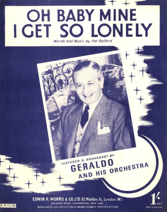 Framed Print : Oh Baby mine I get so lonely - Music Sheet Cover Framed Print : Oh Baby mine I get so lonely - Music Sheet Cover