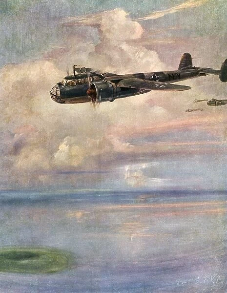 Oil slick sighted by German Dornier Do 17 light bombers