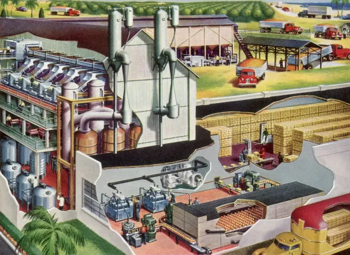 Framed Print : OJ Concentrate Plant Date: 1950 Framed Print : OJ Concentrate Plant Date: 1950