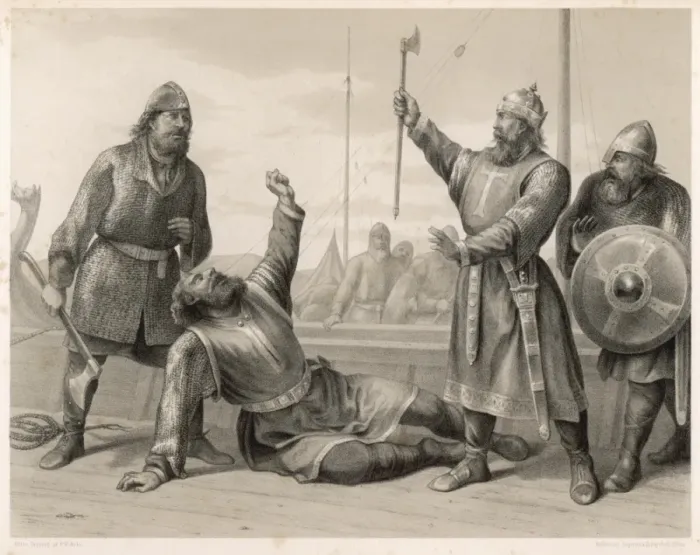 Framed Print : Olaf Defeats Skjalgasson Framed Print : Olaf Defeats Skjalgasson