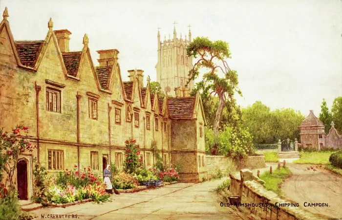 Framed Print : Old Almshouses, Chipping Campden, Gloucestershire Framed Print : Old Almshouses, Chipping Campden, Gloucestershire