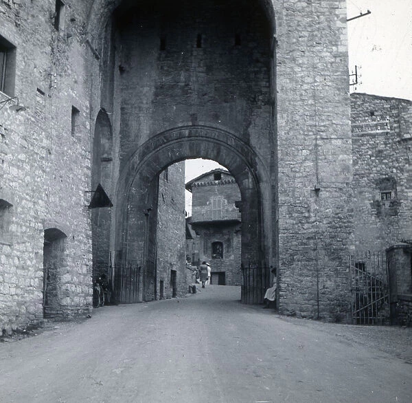 Old archway, Perugia, Italy