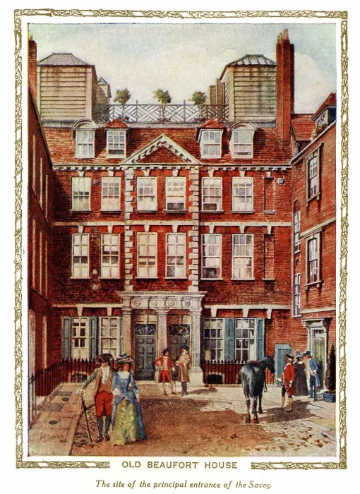 Framed Print : Old Beaufort House, main entrance to Savoy Hotel, London Framed Print : Old Beaufort House, main entrance to Savoy Hotel, London