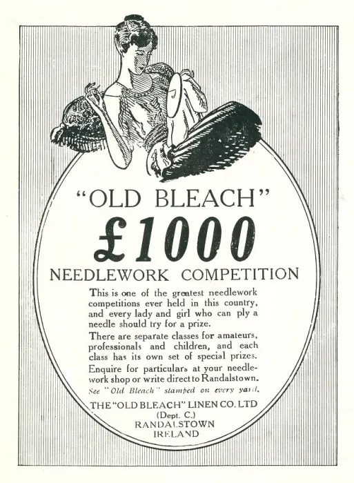 Framed Print : Old Bleach Needlework Competition Advert Framed Print : Old Bleach Needlework Competition Advert