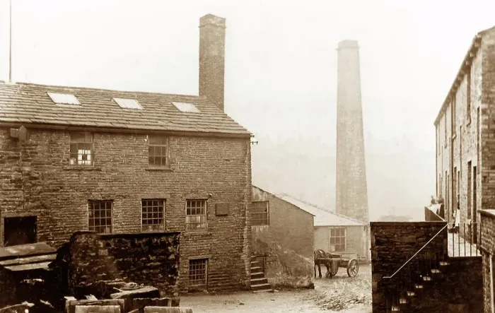 Framed Print : Old Booth Corn Mill, Waterfoot, Victorian period Framed Print : Old Booth Corn Mill, Waterfoot, Victorian period