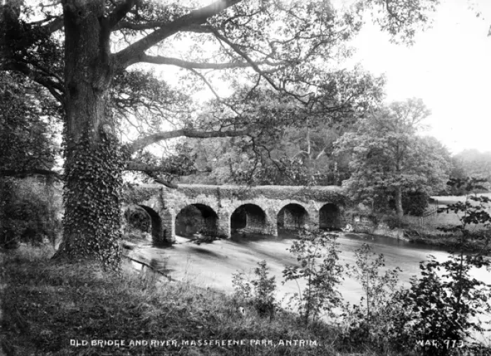 Framed Print : Old Bridge and River, Massereene Park, Antrim Framed Print : Old Bridge and River, Massereene Park, Antrim