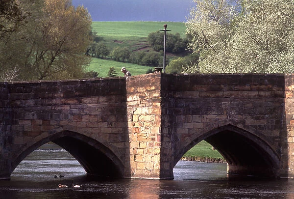 The old bridge across the River Wye in Bakewell, Derbyshire