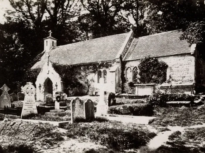 Framed Print : Old church at Bonchurch, Isle of Wight