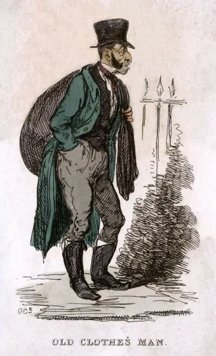 Framed Print : OLD CLOTHES DEALER C1827 Framed Print : OLD CLOTHES DEALER C1827