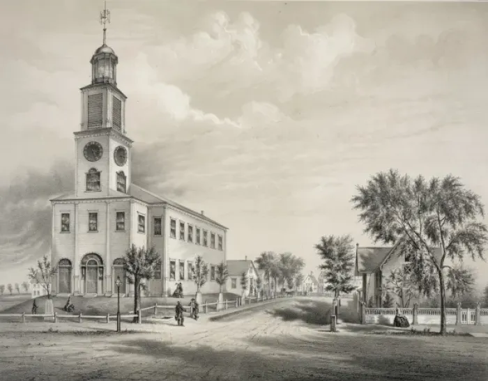 Framed Print : The old Congregational Church, Saco Framed Print : The old Congregational Church, Saco