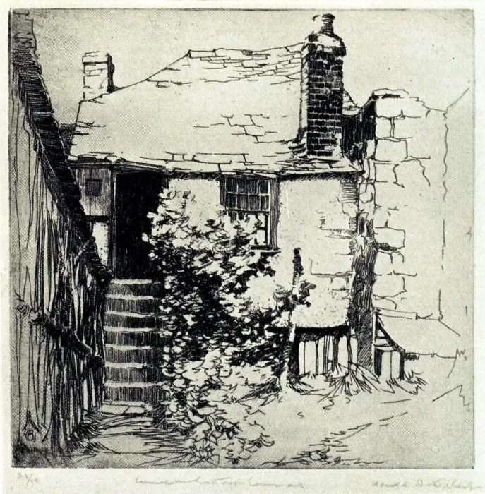 Framed Print : An Old Cottage, Cornwall Framed Print : An Old Cottage, Cornwall