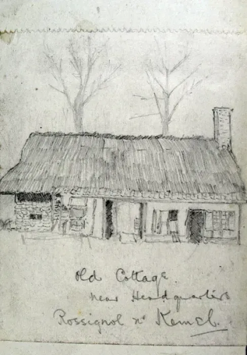 Framed Print : Old Cottage, near Headquarters Rossignol, nr Kemel Framed Print : Old Cottage, near Headquarters Rossignol, nr Kemel