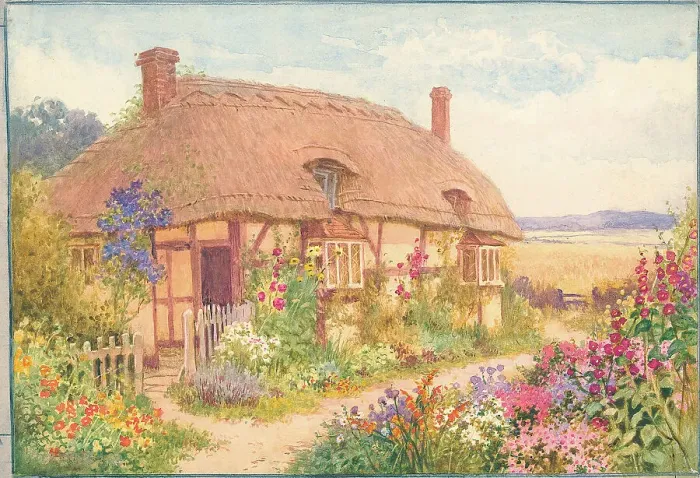 Framed Print : An old cottage at Welford-on-Avon, Warwickshire