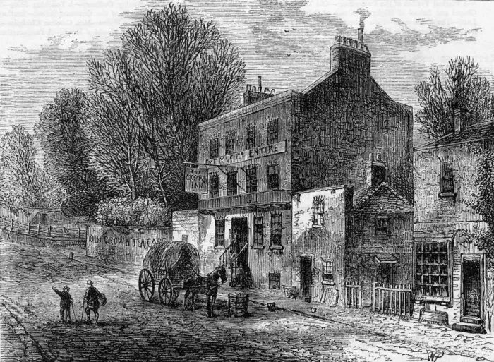 Framed Print : OLD CROWN INN, HIGHGATE Framed Print : OLD CROWN INN, HIGHGATE