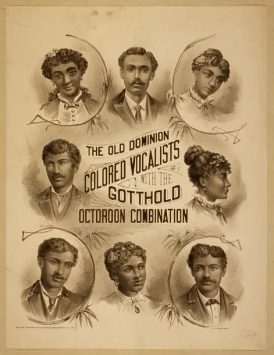 Framed Print : The Old Dominion Colored Vocalists with the Gotthold Octoroo Framed Print : The Old Dominion Colored Vocalists with the Gotthold Octoroo