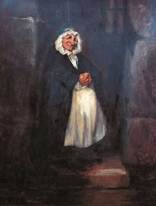 Framed Print : The Old Doorwoman Framed Print : The Old Doorwoman