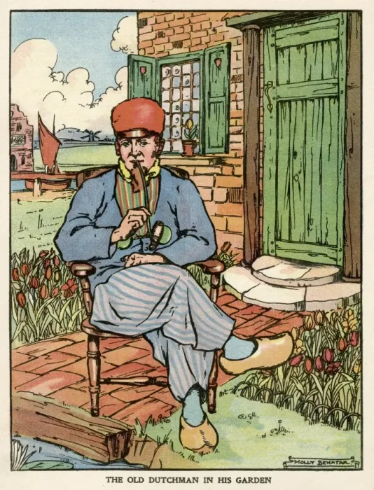 Framed Print : The Old Dutchman in His Garden Framed Print : The Old Dutchman in His Garden
