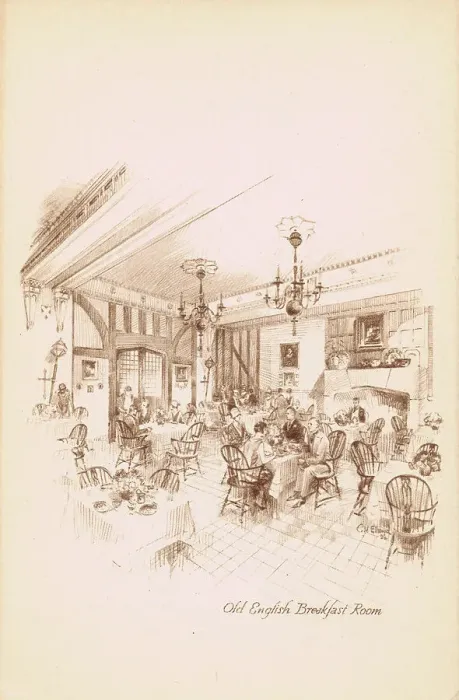 Framed Print : The Old English Breakfast Room in the Park Lane Hotel Framed Print : The Old English Breakfast Room in the Park Lane Hotel