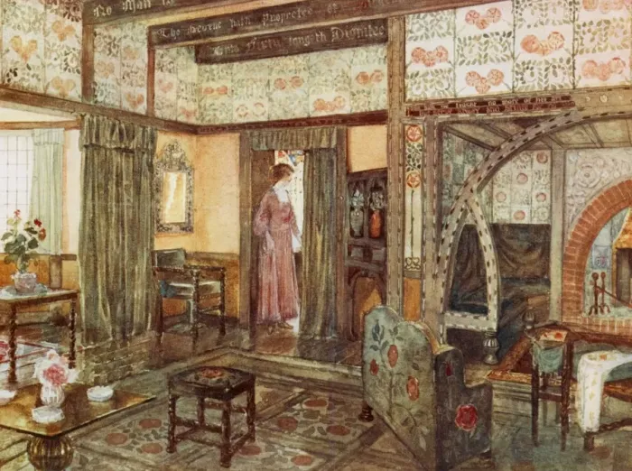 Framed Print : Old English Drawing Room Framed Print : Old English Drawing Room