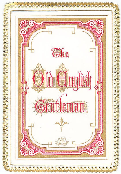 The Old English Gentleman, Christmas card design