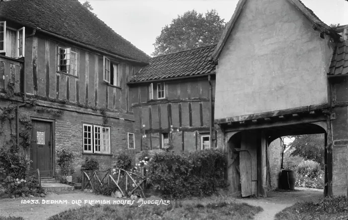 Framed Print : Old Flemish Houses in Dedham Framed Print : Old Flemish Houses in Dedham