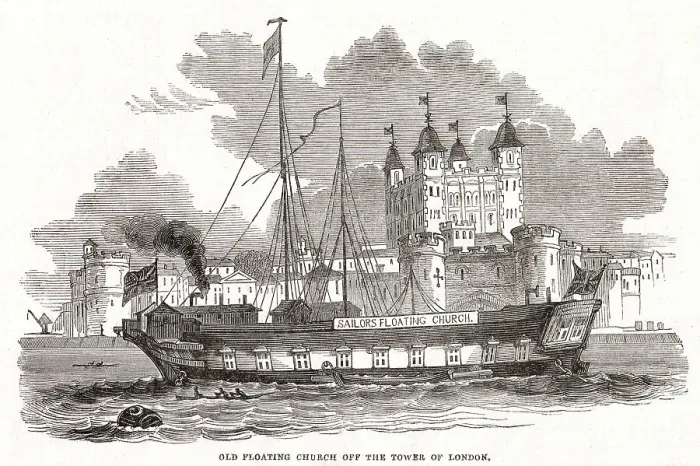 Framed Print : Old Floating Church for Seamen, London Framed Print : Old Floating Church for Seamen, London