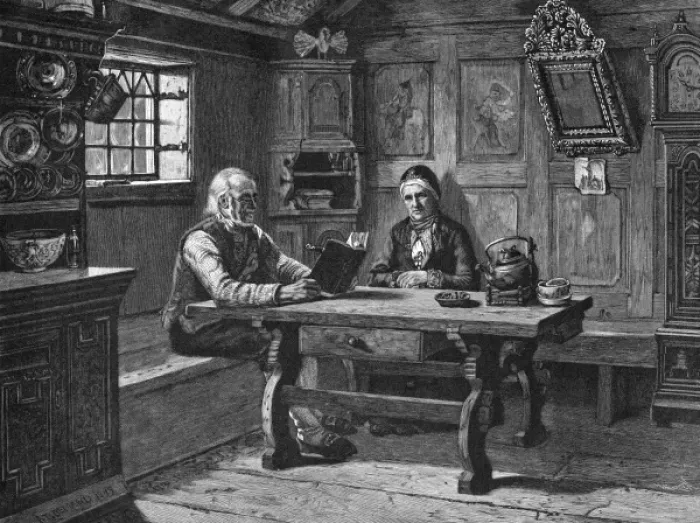Framed Print : Old Folk and Bible Framed Print : Old Folk and Bible