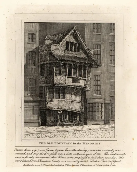 Framed Print : The Old Fountain in Minories parish, London Framed Print : The Old Fountain in Minories parish, London