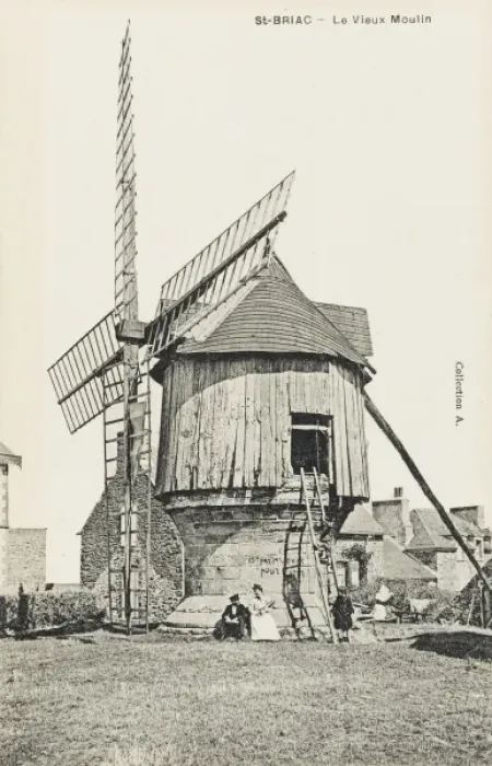 Framed Print : Old French Windmill at St Briac, France Framed Print : Old French Windmill at St Briac, France