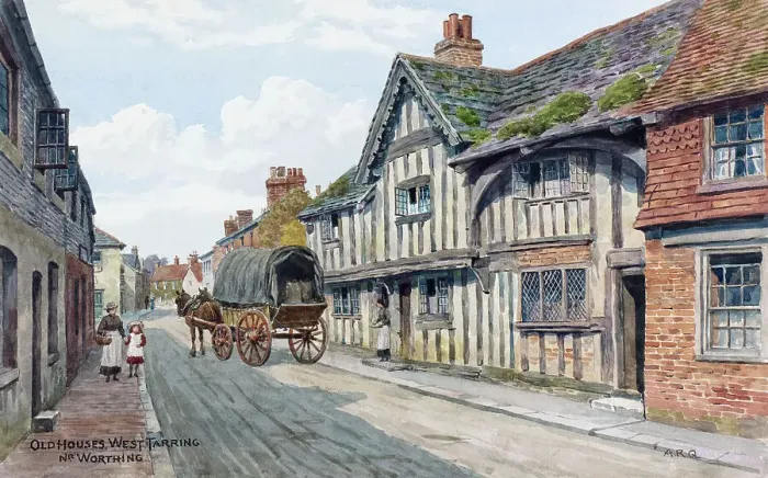 Framed Print : Old Houses at West Tarring, near Worthing, Sussex Framed Print : Old Houses at West Tarring, near Worthing, Sussex