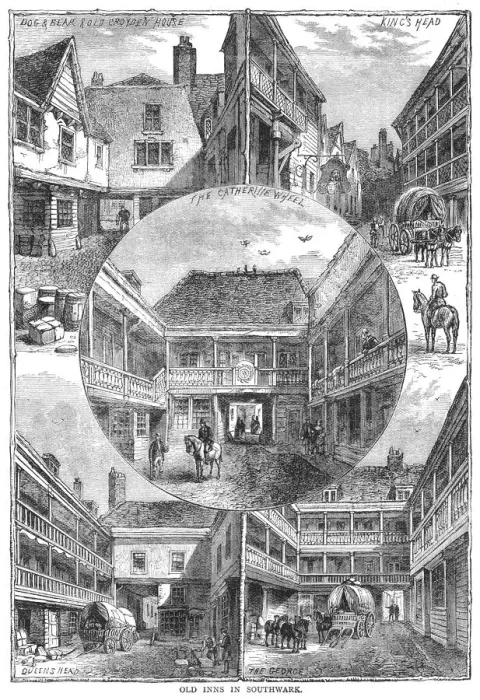 Framed Print : Old Inns in Southwark Framed Print : Old Inns in Southwark