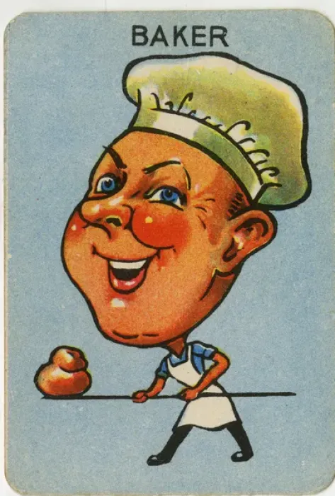 Framed Print : Old Maid card - Baker Framed Print : Old Maid card - Baker