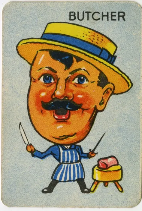 Framed Print : Old Maid card - Butcher Framed Print : Old Maid card - Butcher