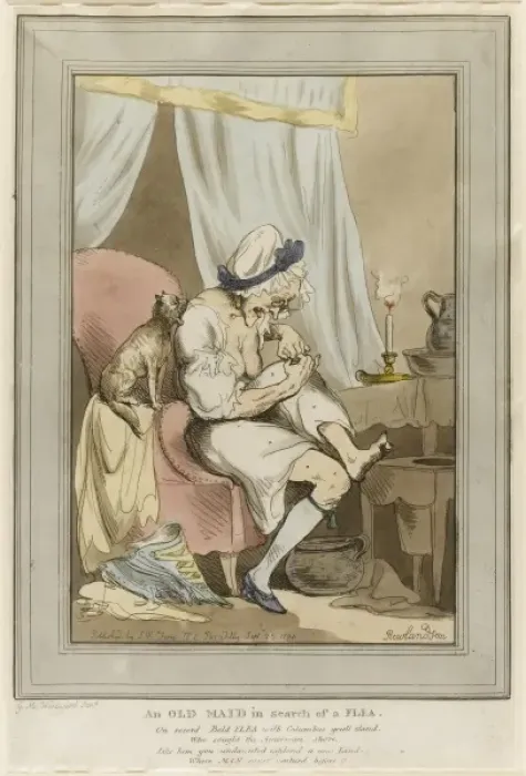 Framed Print : An Old Maid in search of a Flea Framed Print : An Old Maid in search of a Flea