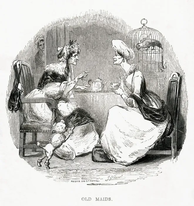 Framed Print : TWO OLD MAIDS 1842 Framed Print : TWO OLD MAIDS 1842