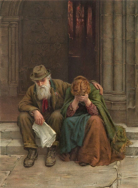 Man Comforting Woman