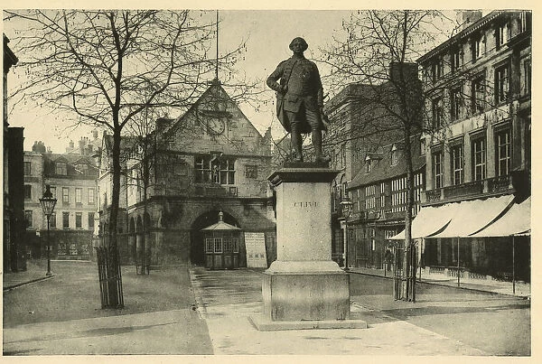 Old Market Hall and Lord Clives Statue, Shrewsbury