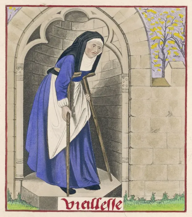Framed Print : OLD MEDIEVAL WOMAN Framed Print : OLD MEDIEVAL WOMAN